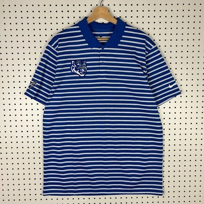 Polo Nike 1 Centavo Memphis Tigers Grande Azul Rayas Baloncesto Penny Lateral Hombres Foto 1 de 4