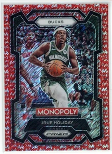 2023-24 Panini Prizm Monopoly Jrue Holiday Red Millionaire Shimmer  /100 - Picture 1 of 2