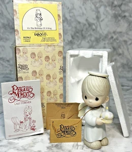 Figura It's The Birthday Of A King - 1986 Precious Moments Angel Boy #102962 - Imagen 1 de 24
