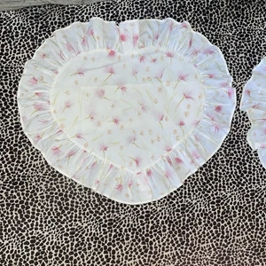 Pratesi coppia federe boudoir a forma di cuore floreale increspato 100% cotone egiziano usate in ottime condizioni - Foto 1 di 10