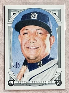 Collezione tela Topps Museum 2017 ristampa Miguel Cabrera firmata dall'artista - Foto 1 di 2