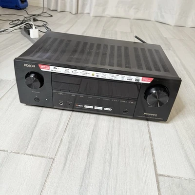 Denon AVR-X1800H 7.2 Ch. 80W 8K AV Receiver Dolby Atmos & HEOS **SEE NOTES** - Image 1 of 4