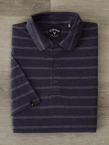 Camisa polo de golf Callaway para hombre de moda premium a rayas en gris - talla grande 42-44" - Imagen 1 de 4