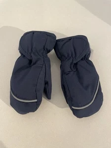 Kids Blue Thermal Mittens With Adjustable Wrist Strap H&M Age9-12 months - Picture 1 of 4