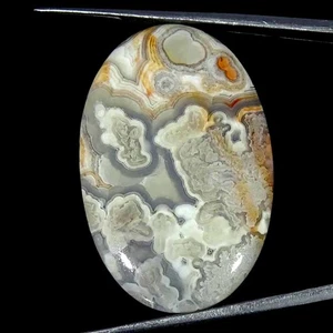 33,90 kt Natürlicher Crazy Lace Achat Oval Cabochon Lose Edelstein 24 x 36 x 5 mm - Bild 1 von 5