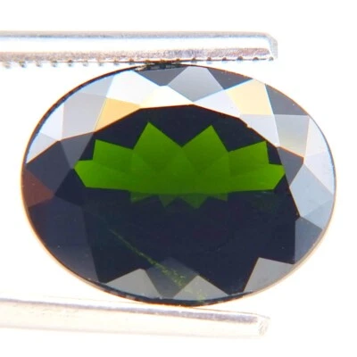 SHOLA Echt 5,38 Ct Natürlicher Chrom Diopsid Tief Grün aus Russland - Bild 1 von 2