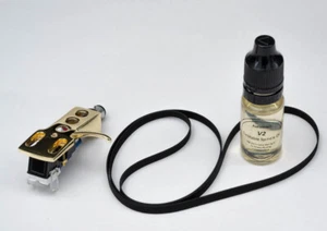 Gold Headshell, Stylus, Belt, Oil Kit for SANSUI FR-1080, FR-D25, P-50, 27 - Picture 1 of 8