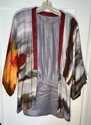 Anthropologie Blank London Kimono Jacket Sunfall Lined Cardigan Size S   d554 - Image 1 of 4