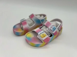 The Children's Place Baby Girls Double Buckle Sandals Slipper, Multi CLR, Sz 9 - Picture 1 of 5