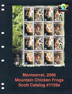 1/3 off $15.00 Scott Value - 2006 MONTSERRAT Frogs s/s Caribbean CV MNH NH UMM - Picture 1 of 4