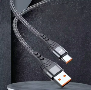 USB A to Type C Cable 3A Fast Charger Braided 1M 2M for Android Samsung Lead - Photo 1 sur 20