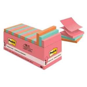 Post it Dispenser Pop up Notes, 3 in x 3 in, Poptimistic, 18 Pads - Picture 1 of 4