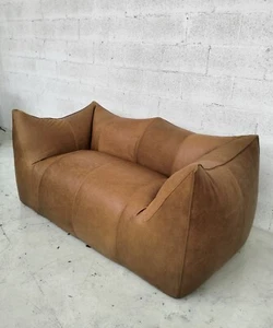 Le Bambole natural leather sofa by Mario Bellini for B&B Italia 1970s - Bild 1 von 10