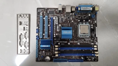 ASUS P5G41C-M LX Mother board with Intel E8200 Core 2 Duo Processor - Image 1 of 4