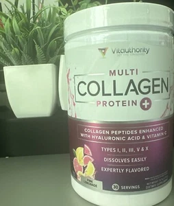 Collagen Protein Peptides Hyaluronic Acid Vitamin C - PINK LEMONADE Exp06/26 - Picture 1 of 3