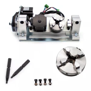 New CNC 5th Axis Rotary Axis Engraving Machine Rotary Axis With Chuck Table - Picture 1 of 8