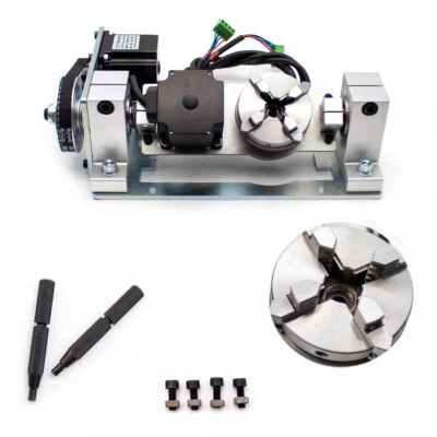 New CNC 5th Axis Rotary Axis Engraving Machine Rotary Axis With Chuck Table - Image 1 of 4