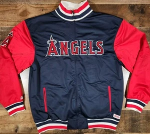 Vintage Stitches Anaheim Angels Varsity Jacket Men Large Blue Red Full Zip - Picture 1 of 10