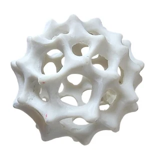 Gancho de pared de 3 pulgadas de tela abierta esfera orgánica encaje blanco exterior seguro redondo - Imagen 1 de 7