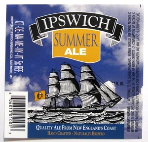 Ipswich Brewing Co IPSWICH SUMMER ALE Bier Etikett MA 12oz - Bild 1 von 1