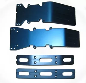 T-Maxx or E-Maxx Blue Anodized Billet Aluminum Skid Plate Bumper Deal - Picture 1 of 1