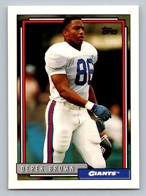 Derek Brown RC Rookie 1992 Topps #720 New York Giants - Image 1 of 2