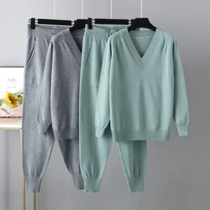 Neu Pullover Haremshose Set Freizeitpullover Pulli Strickpullover Zweiteiler Set - Bild 1 von 30