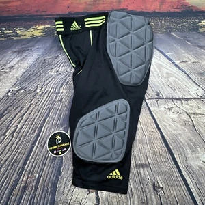 Pantalones Cortos de Compresión Acolchados de Fútbol Adidas para Hombres XL 5 Almohadillas Techfit Climacool Negros - Imagen 1 de 7