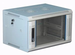 6 HE 19" Wandschrank mit Glastür in weiß (BxTxH) 600x450x368mm - Bild 1 von 3