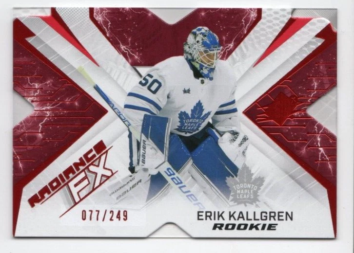 2022-23 Upper Deck SPx Erik Kallgren #RFX-98 Rookie Red Radiance Fx /249 Toronto - Image 1 of 2
