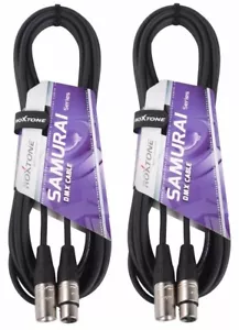 (2 Pack) Roxtone DMX Shielded Lighting Cable 3Pin XLR Male-Female, 15FT - Picture 1 of 1