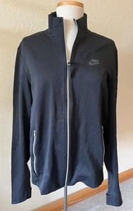 NIKE Air Max Track Jacket Men's Medium Black Full Zip Sweatshirt Unisex - Picture 1 of 4
