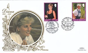 Princess Diana Death DOUBLED FDI 1998 + 2002 GB Benham FDC #3 CLEARANCE (138016) - Picture 1 of 2