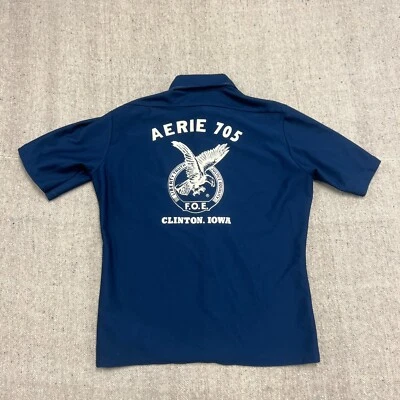 Vintage JC Penney Towncraft Button Up Shirt Mens Medium Blue 1970s USA - Image 1 of 4