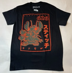 Disney's Lilo + Stitch Experiment 626 Black Men’s Graphic T-Shirt Size Small - Picture 1 of 6