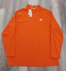 Adidas Sweatshirt Herren XLT 3-Streifen Quarter-Zip 1/4 Pullover Orange Gym - Bild 1 von 9