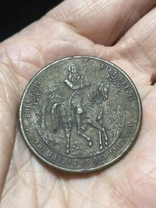 c.(1859) WASHINGTON on HORSEBACK PERPETUAL CALENDAR MEDAL Jacobus 1799 - Picture 1 of 2