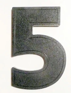 vintage art deco ACTUAL THEATRE'S 3-D MARQUEE 10" lite pebbled number: 5 - Picture 1 of 2