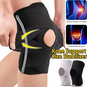 Knee Arthritis Support Brace Guard Stabilizer Strap Wrap Open Adjustable Wrap - Picture 1 of 20
