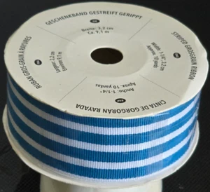 Stampin' Up! Pacific Point Striped Grosgrain ribbon, 1 1/2", brand new unopened - Picture 1 of 3