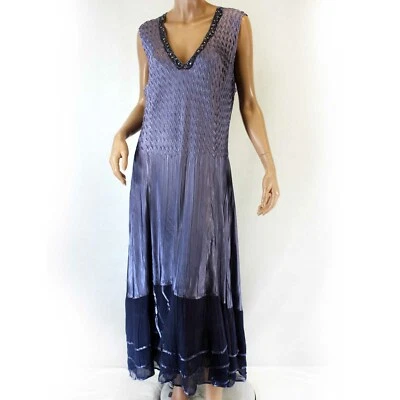 Vestido Komarov Mujer Nordstrom Talla Grande Plisado Púrpura Cuentas 1X Foto 1 de 4