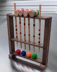 Croquet Set Miniatures for your Model Train Display - 1/18 Scale Dioramas - Picture 1 of 1