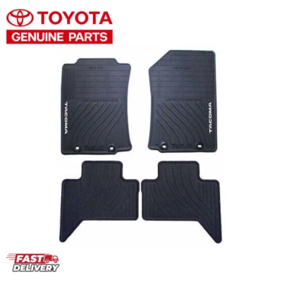 Juego de 4 alfombrillas de goma para todo tipo de clima OEM Toyota Tacoma 15 Foto 1 de 2