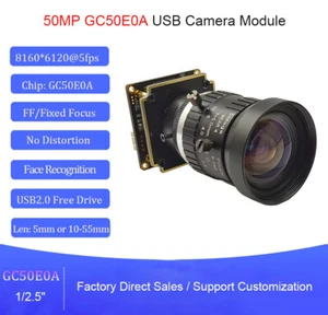 50MP GC50E0A C Mount Industrial Camera 10-55mm Manual Focus USB2.0 UVC Webcam - Afbeelding 1 van 6