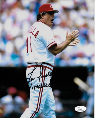 Autographed 8x10 ~LOU PINIELLA~ "1990 WSC" Cincinnati Reds photo~ JSA CERTIFIED - Image 1 of 3