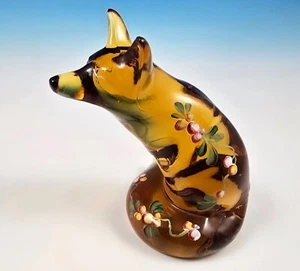 RARE Scott Fenton Autumn Gold Fox Figurine 5226 Leaves Berries Enoch Amber 2000s - Picture 1 of 8