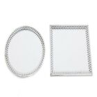 10cm Round Or Square Mirror Decorative Display Metal Trim Candle Plate Home Gift