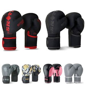 Boxing Gloves 6/8/10/12/14/16 oz Punch Bag Mitts MMA Muay Thai Sparring Workout