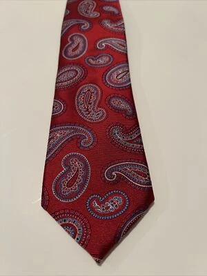 Corbata de seda cachemira roja Jos A Bank Foto 1 de 4