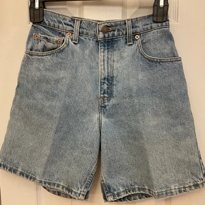 Pantaloncini jeans Levis Levi Strauss donna denim vita alta 6 USA vintage 511 Y2K usati in ottime condizioni - Foto 1 di 8